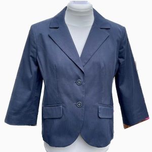 Attention Short Blue Pinstriped Blazer Size 6
